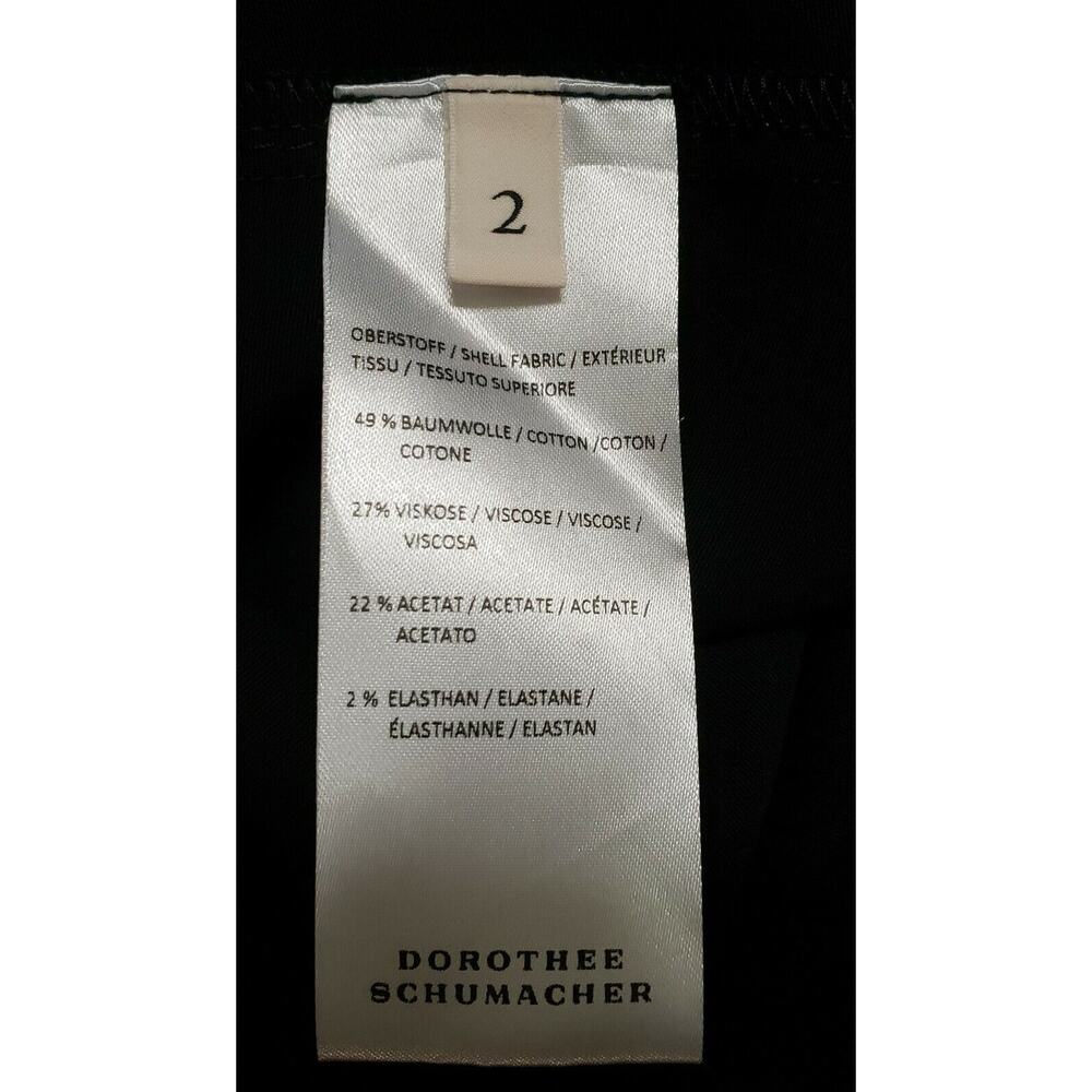 DOROTHEE SCHUMACHER Black Look Sharp Asymmetrical A-Line Midi Skirt Size M - Picture 5 of 8